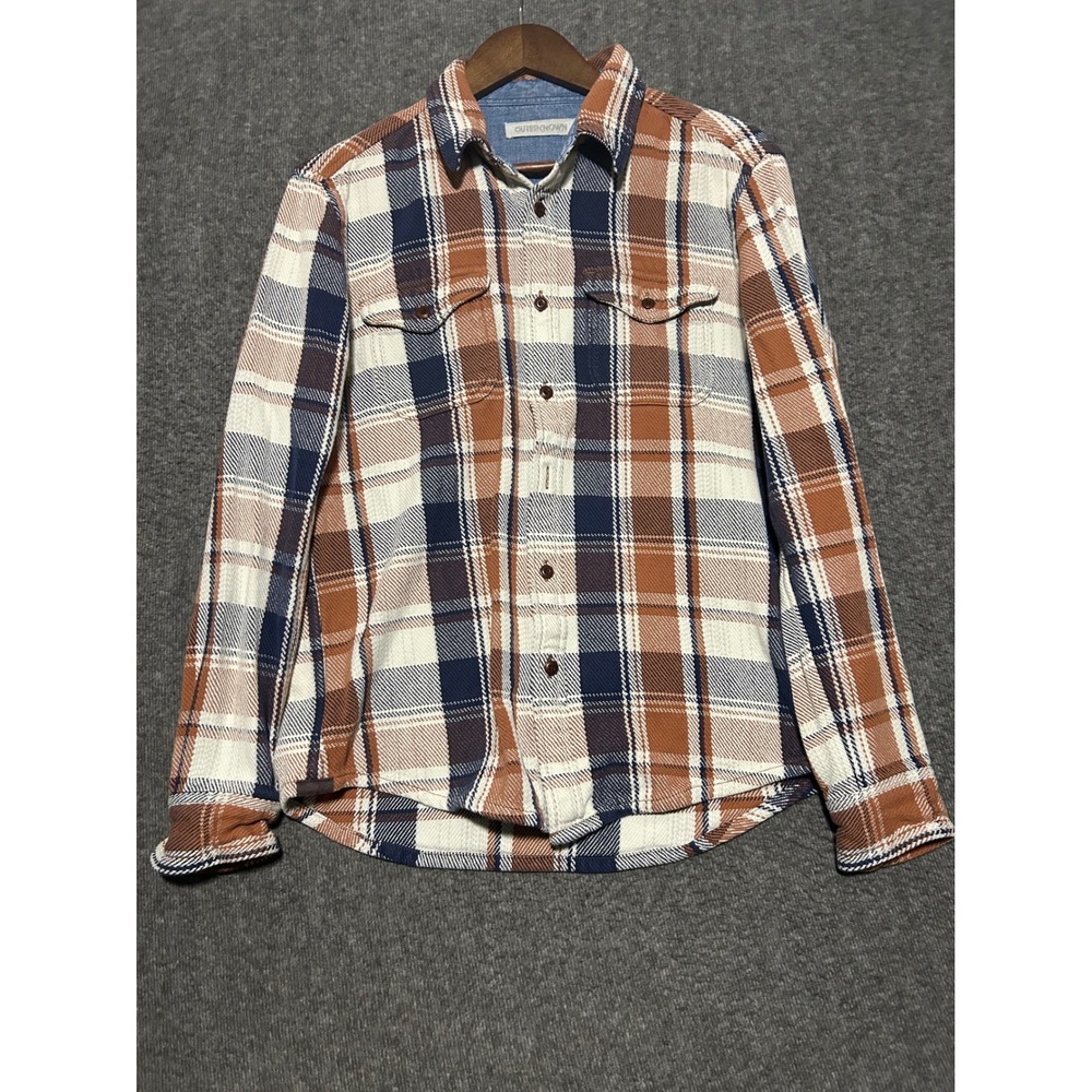 Outerknown blanket shirt medium mens plaid organic cotton read